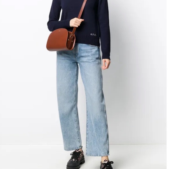 A.P.C. Chestnut Leather Demi Lune Crossbody Bag - Picture 14 of 16